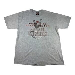 Vtg Harley Davidson Motorcycle Cubic Inches New Castle Delaware T-Shirt USA Lg